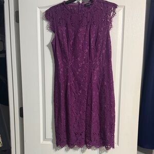 Purple Lace Cocktail Dress